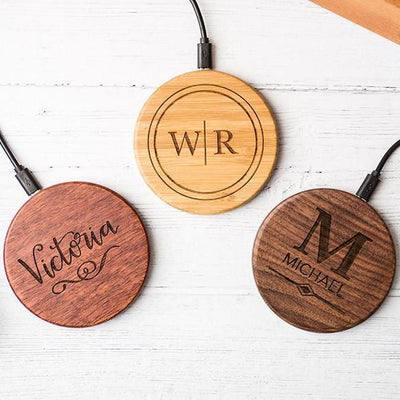 Personalized Wireless Phone Chargers (Wooden)